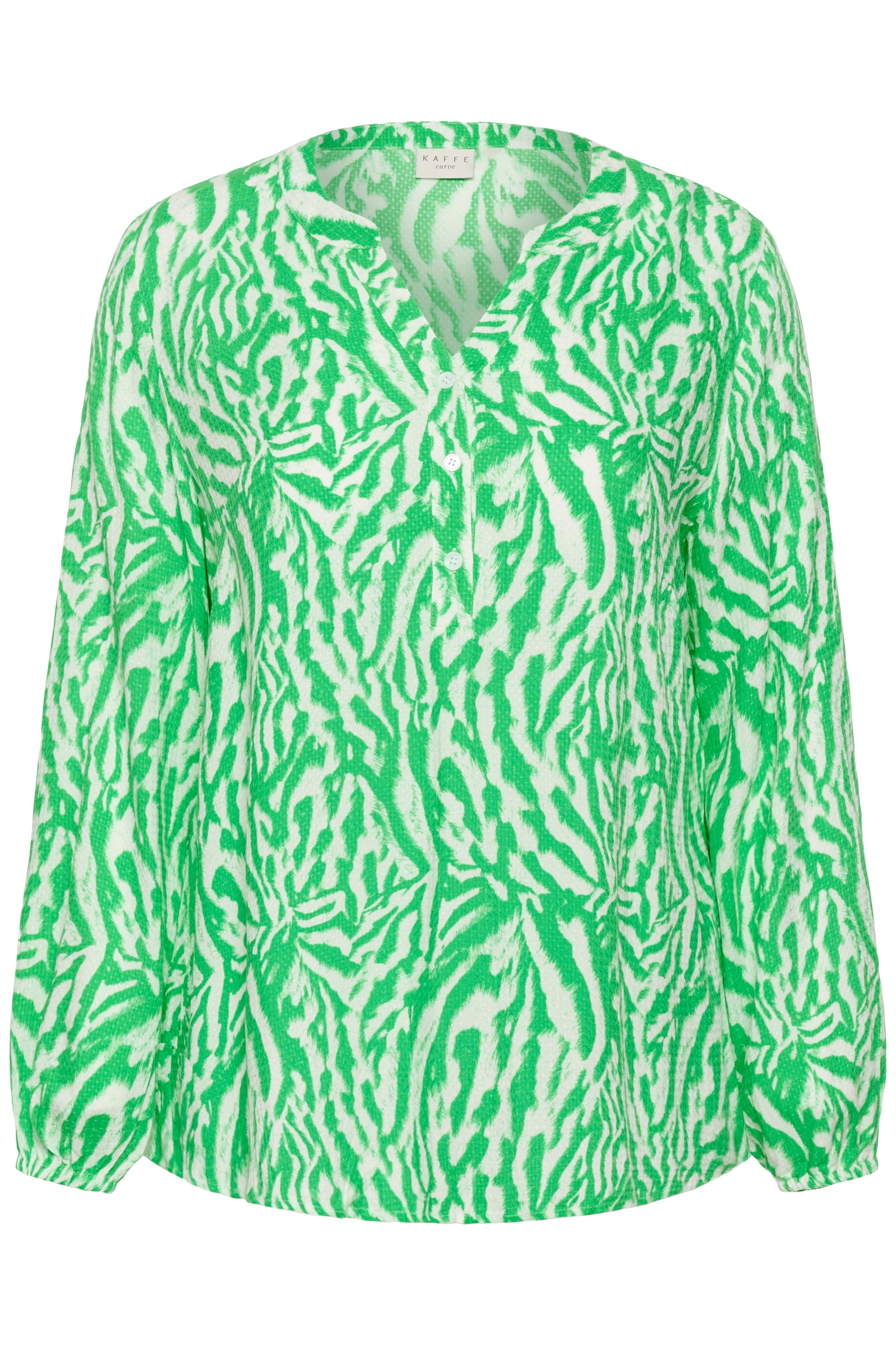 Kaffe Curve Mahlena Blouse in Green 