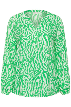 Kaffe Curve Mahlena Blouse in Green 