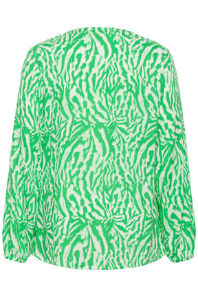 Kaffe Curve Mahlena Blouse in Green 