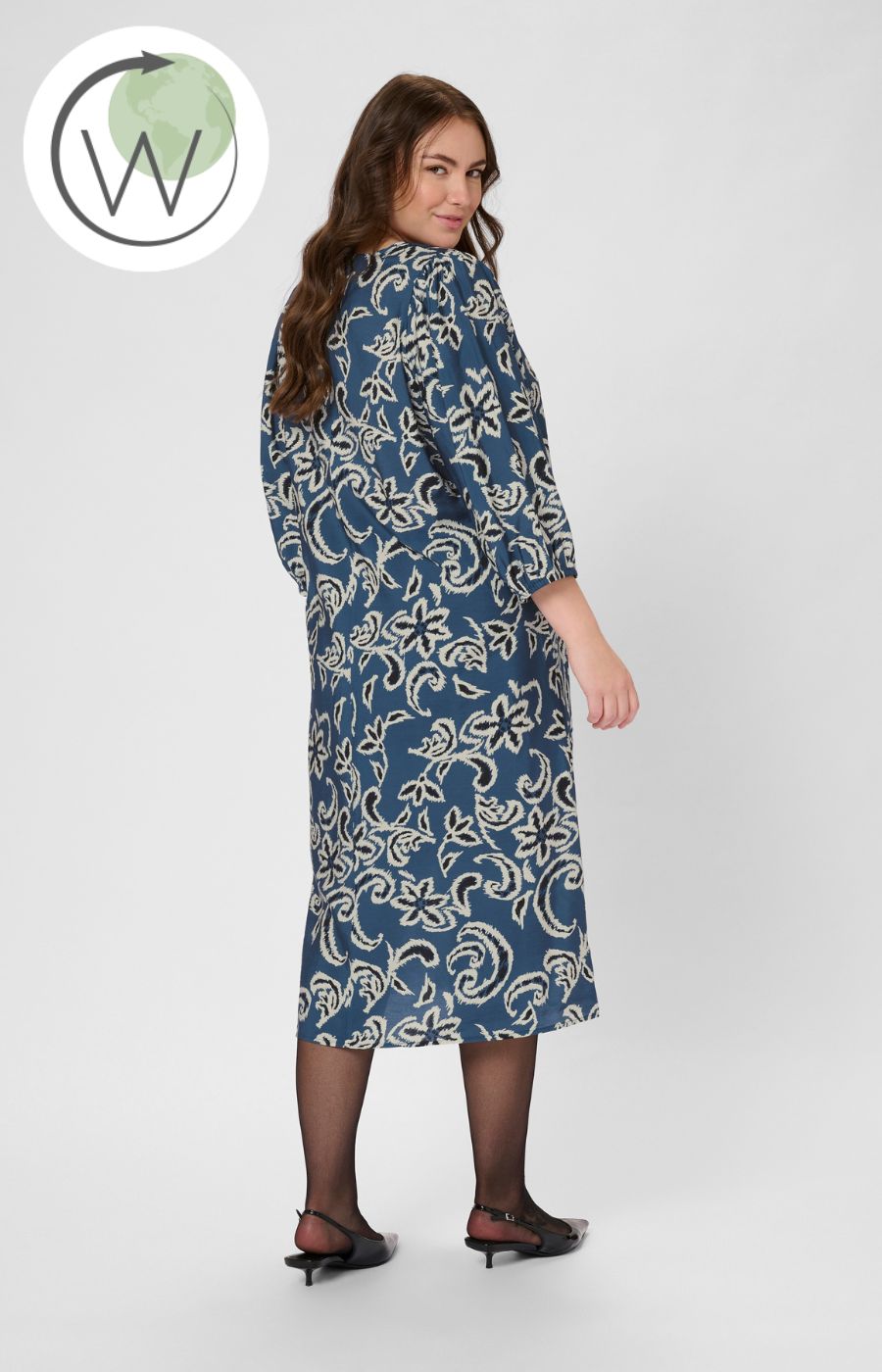 Kaffe Curve Mahlia Dress in Blue