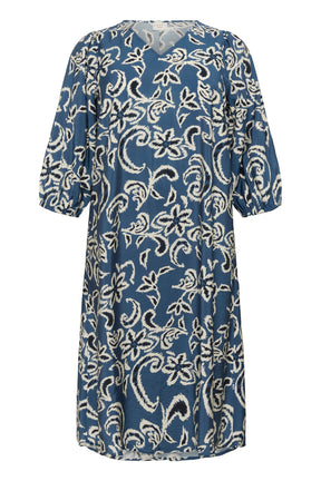 Kaffe Curve Mahlia Dress in Blue