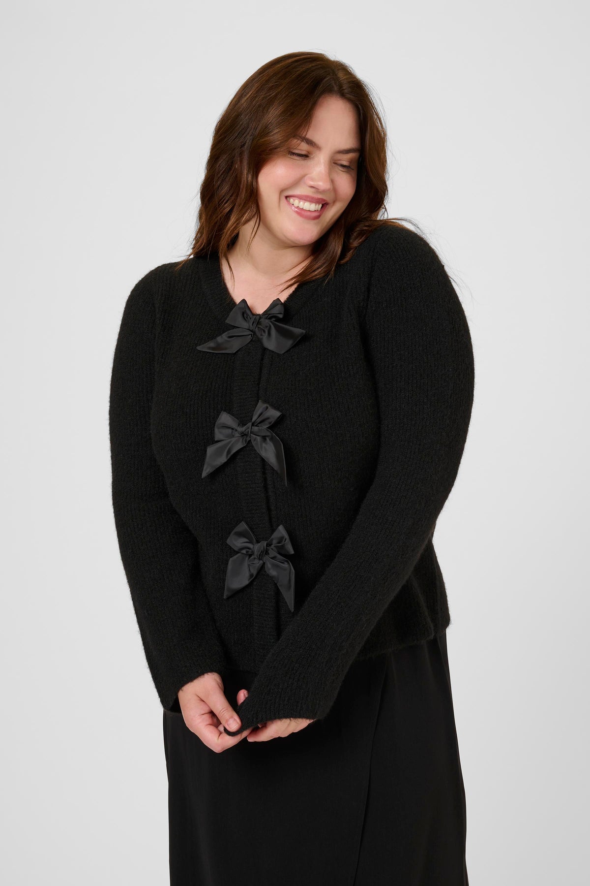Kaffe Curve Maia Cardigan in Black