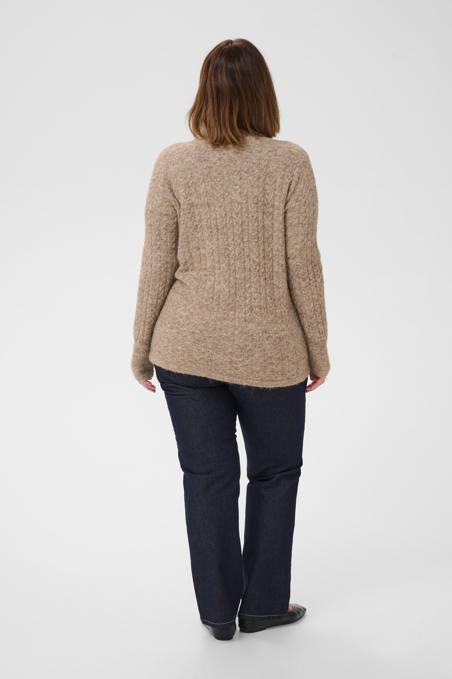 Kaffe Curve Malina Cardigan in Beige  