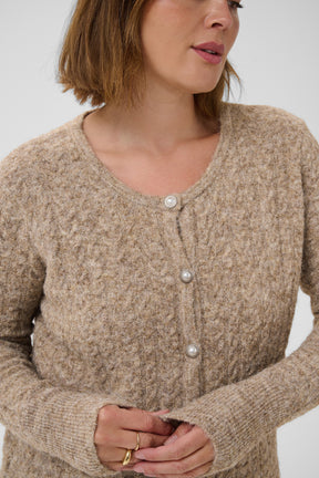 Kaffe Curve Malina Cardigan in Beige  