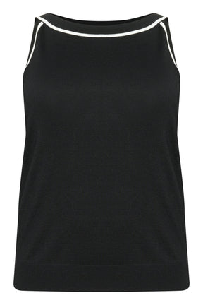 Kaffe Curve Mallie Knit Vest in Black