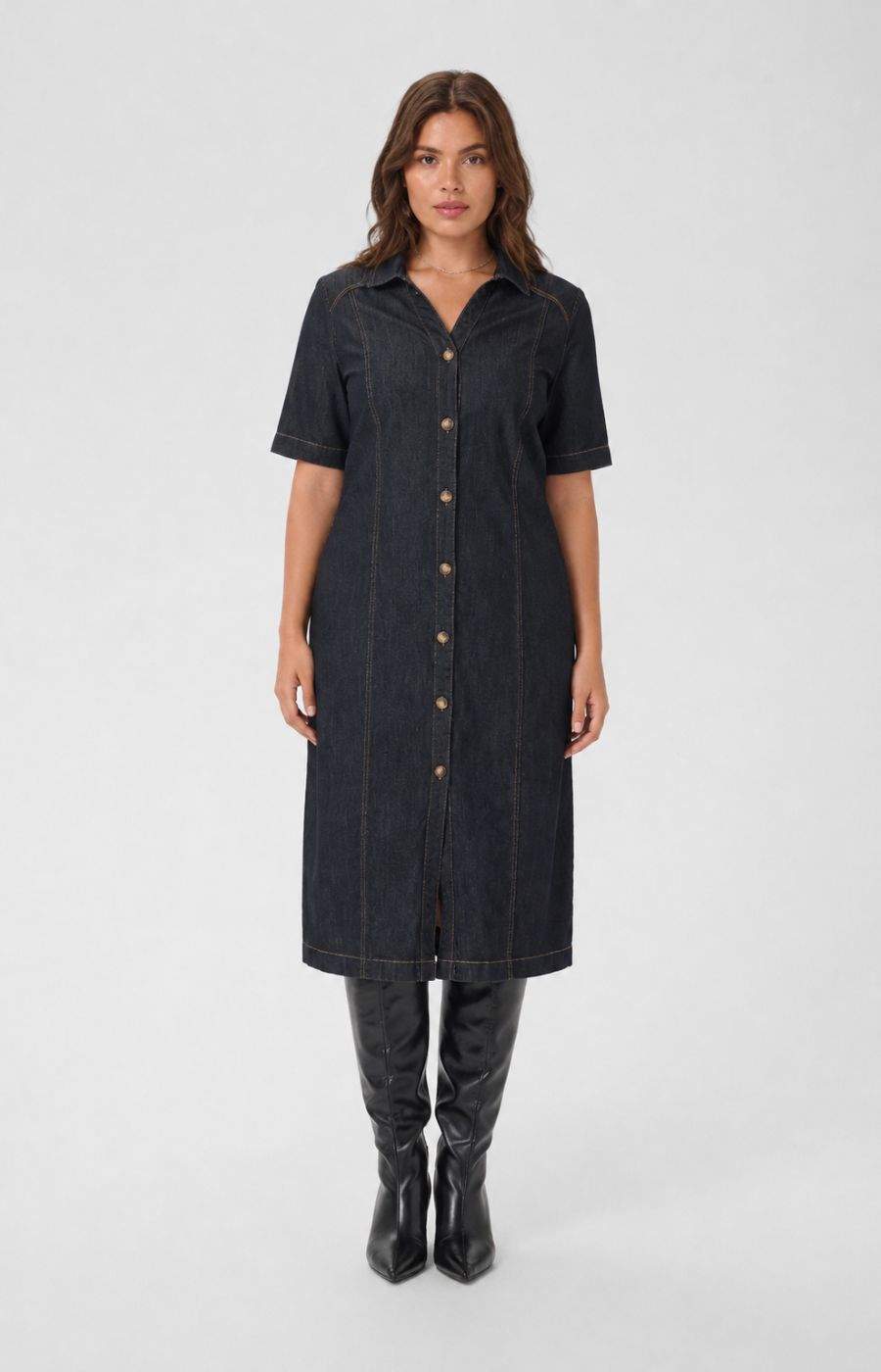 Kaffe Curve Mally Denim Dress 