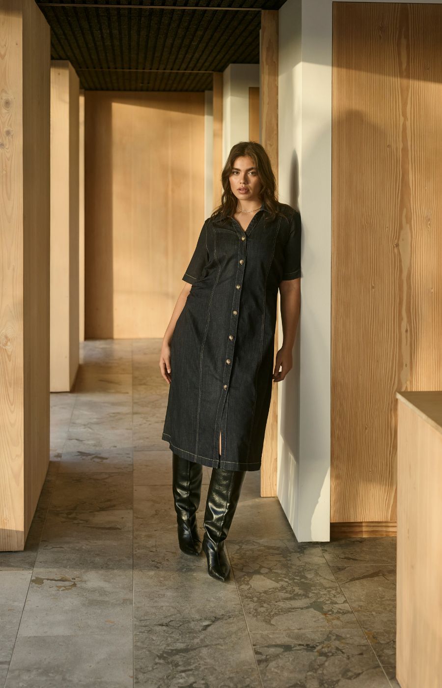 Kaffe Curve Mally Denim Dress 