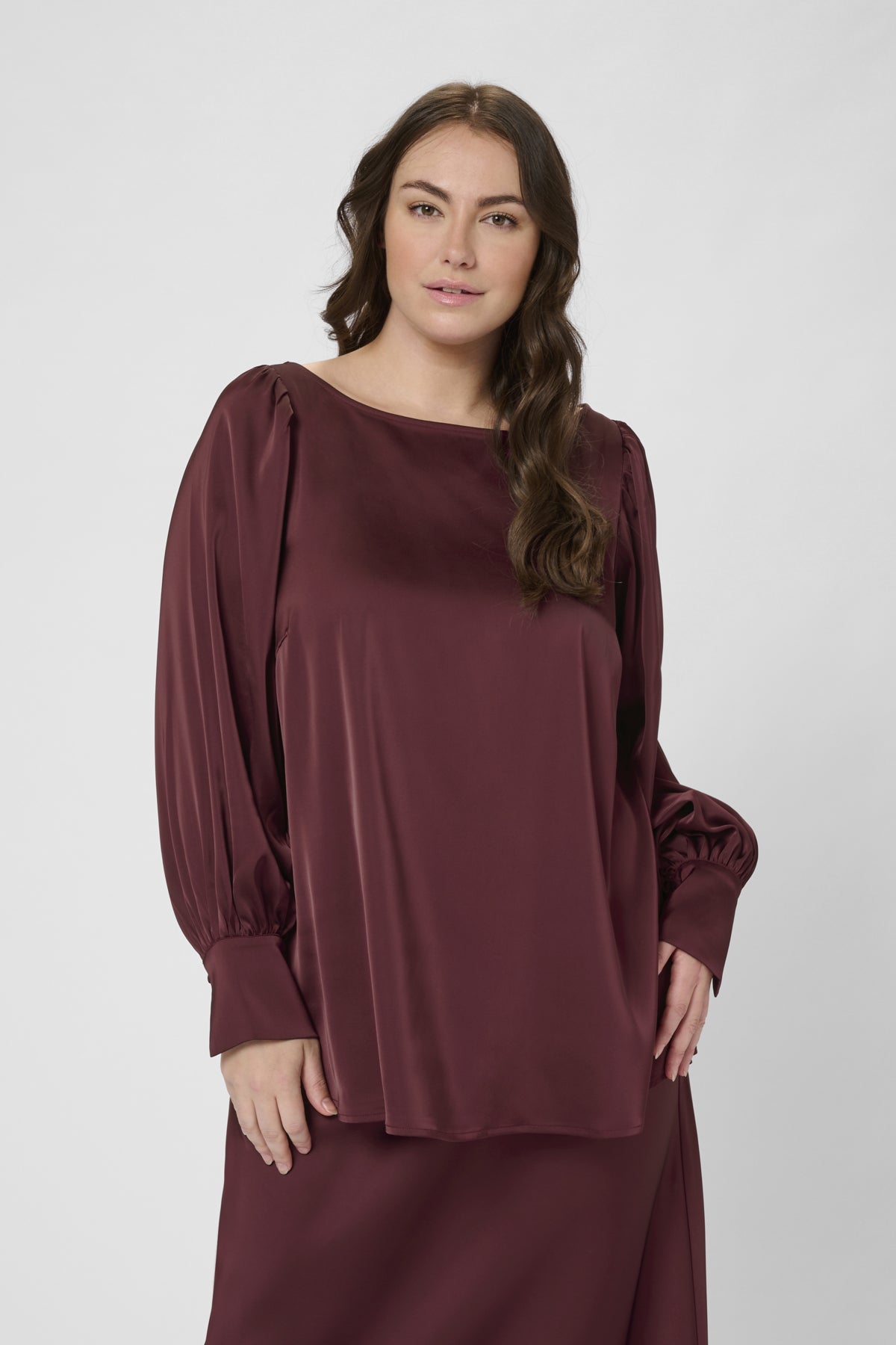 Kaffe Curve Malorie Blouse in Wine