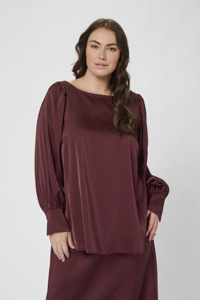 Kaffe Curve Malorie Blouse in Wine