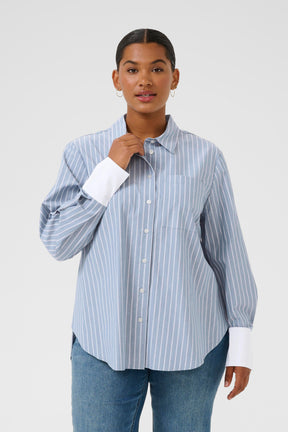 Kaffe Curve Melina Shirt in Blue