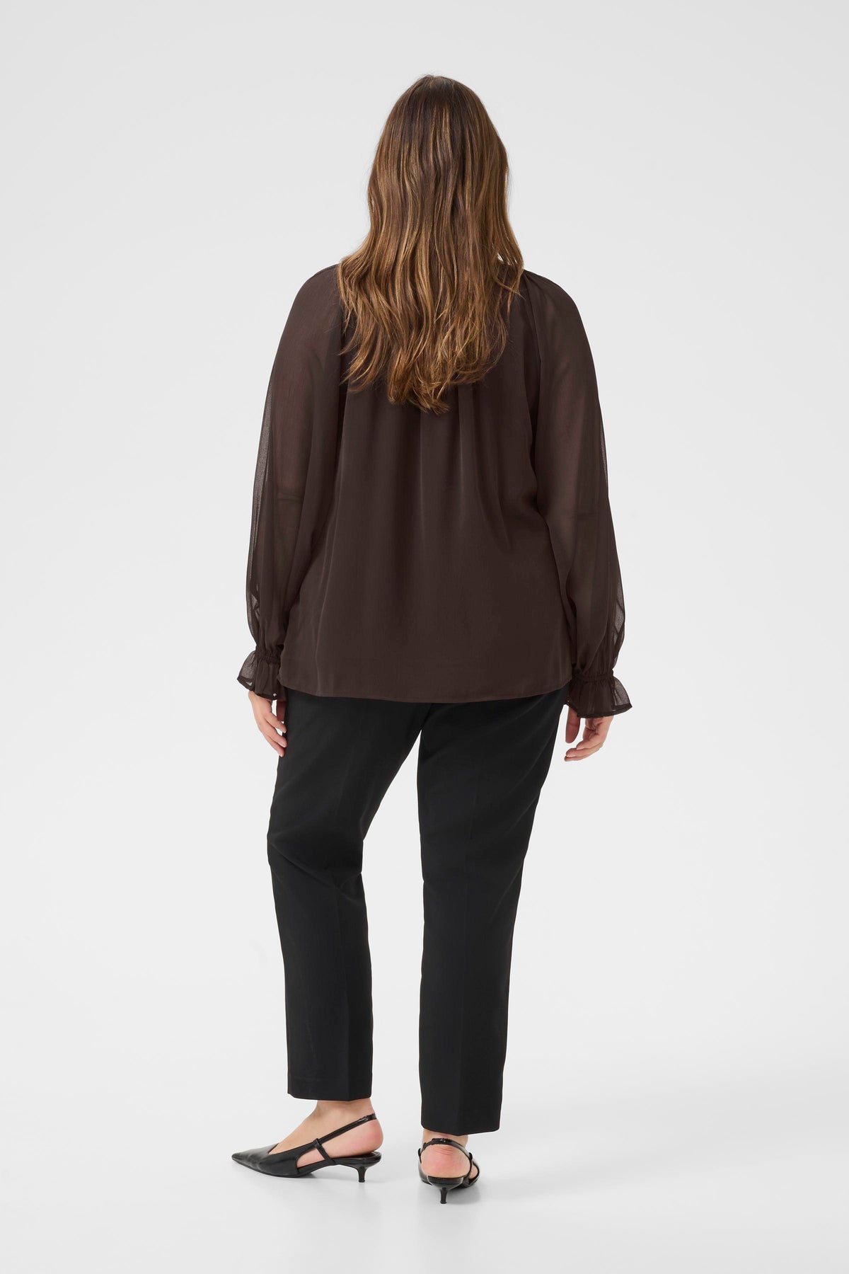 Kaffe Curve Milanna Blouse in Brown