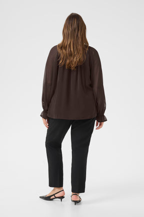 Kaffe Curve Milanna Blouse in Brown