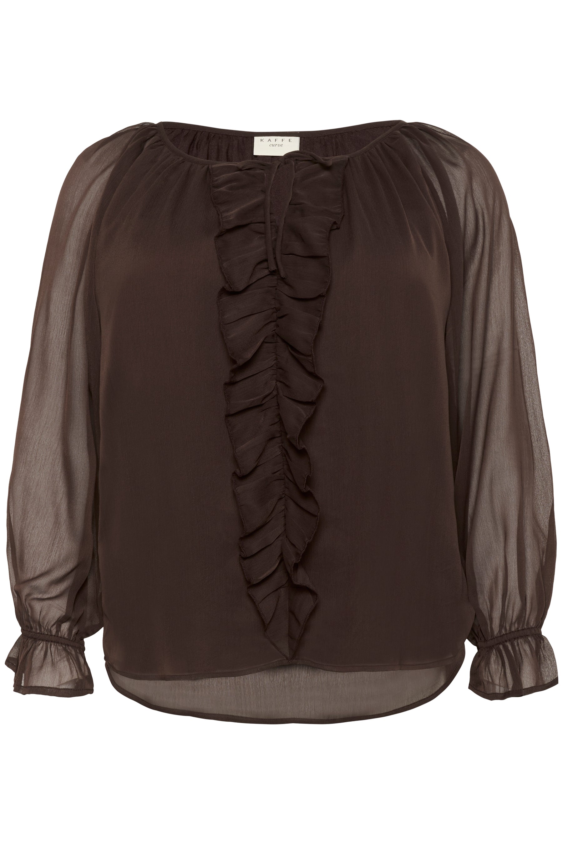 Kaffe Curve Milanna Blouse in Brown