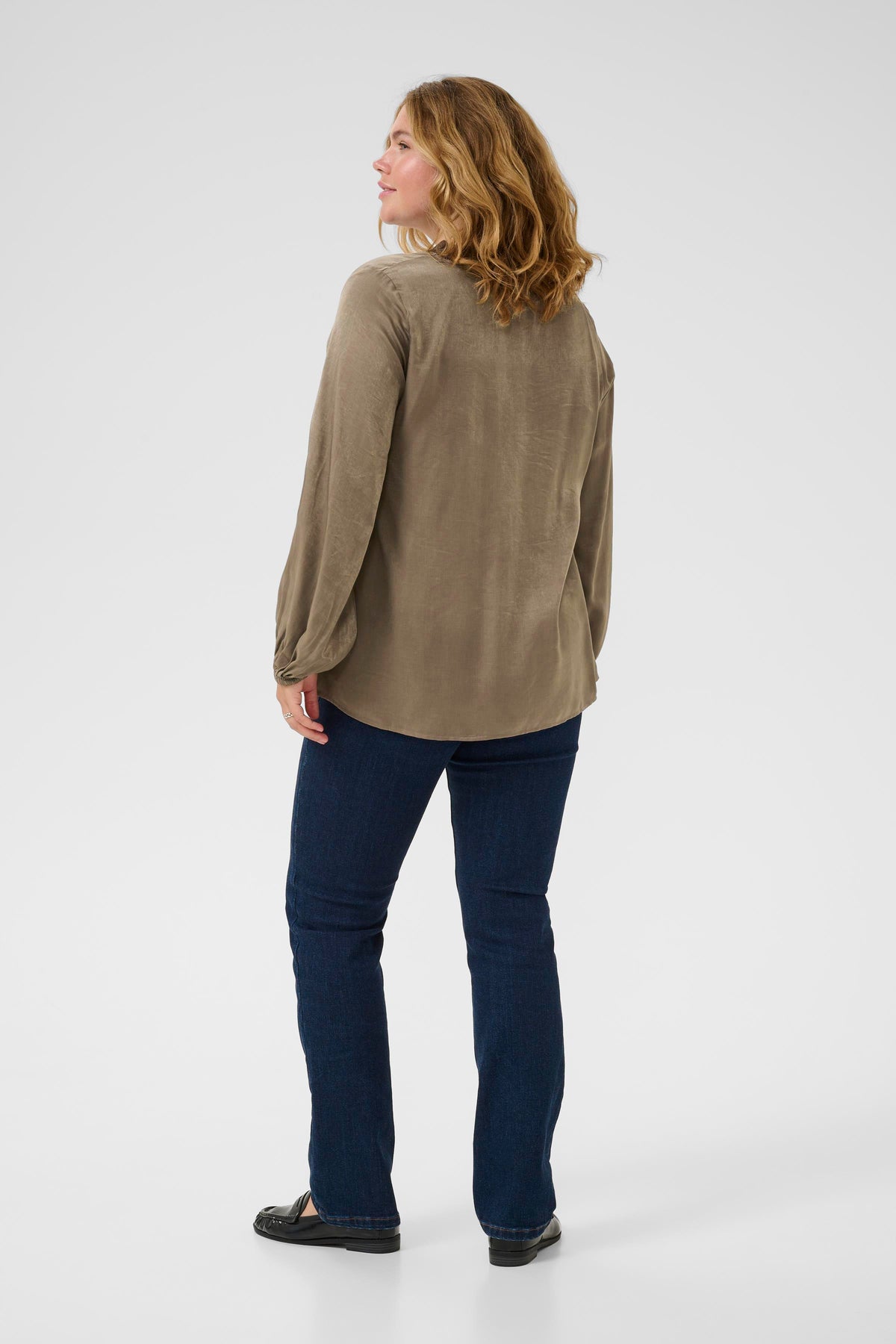 Kaffe Curve Milia Blouse in Morel