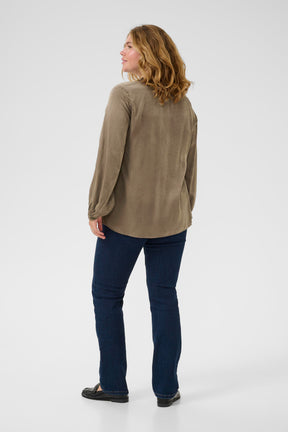 Kaffe Curve Milia Blouse in Morel