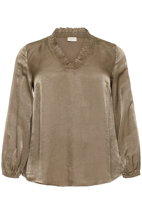 Kaffe Curve Milia Blouse in Morel