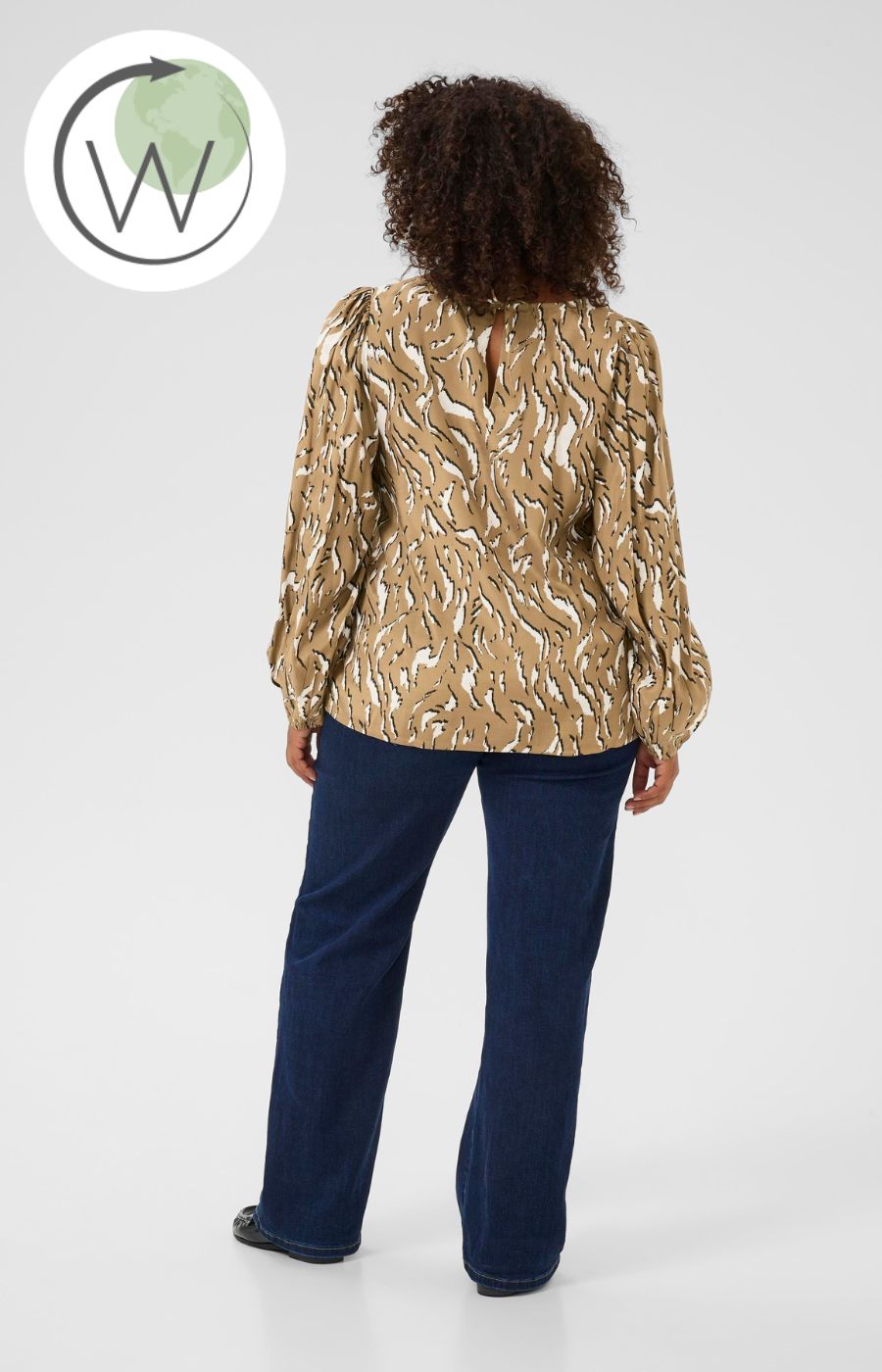 Kaffe Curve Milina Blouse in Tan
