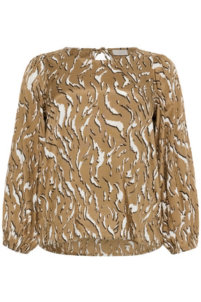 Kaffe Curve Milina Blouse in Tan