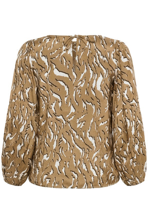 Kaffe Curve Milina Blouse in Tan
