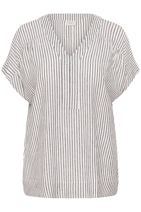 Kaffe Curve Mille Blouse in Black Stripe 