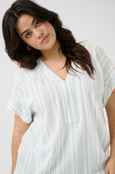 Kaffe Curve Mille Blouse in Blue