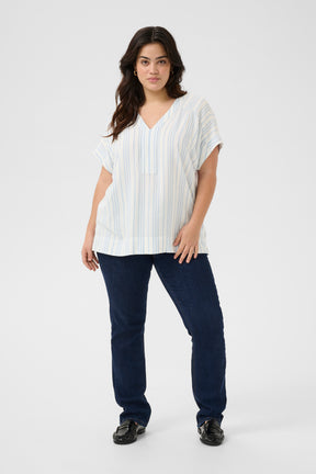 Kaffe Curve Mille Blouse in Blue