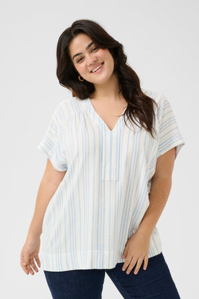 Kaffe Curve Mille Blouse in Blue