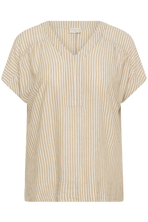 Kaffe Curve Mille Blouse in Chinchilla Stripe