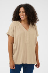 Kaffe Curve Mille Blouse in Feather Gray 