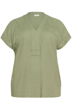 Kaffe Curve Mille Blouse in Khaki