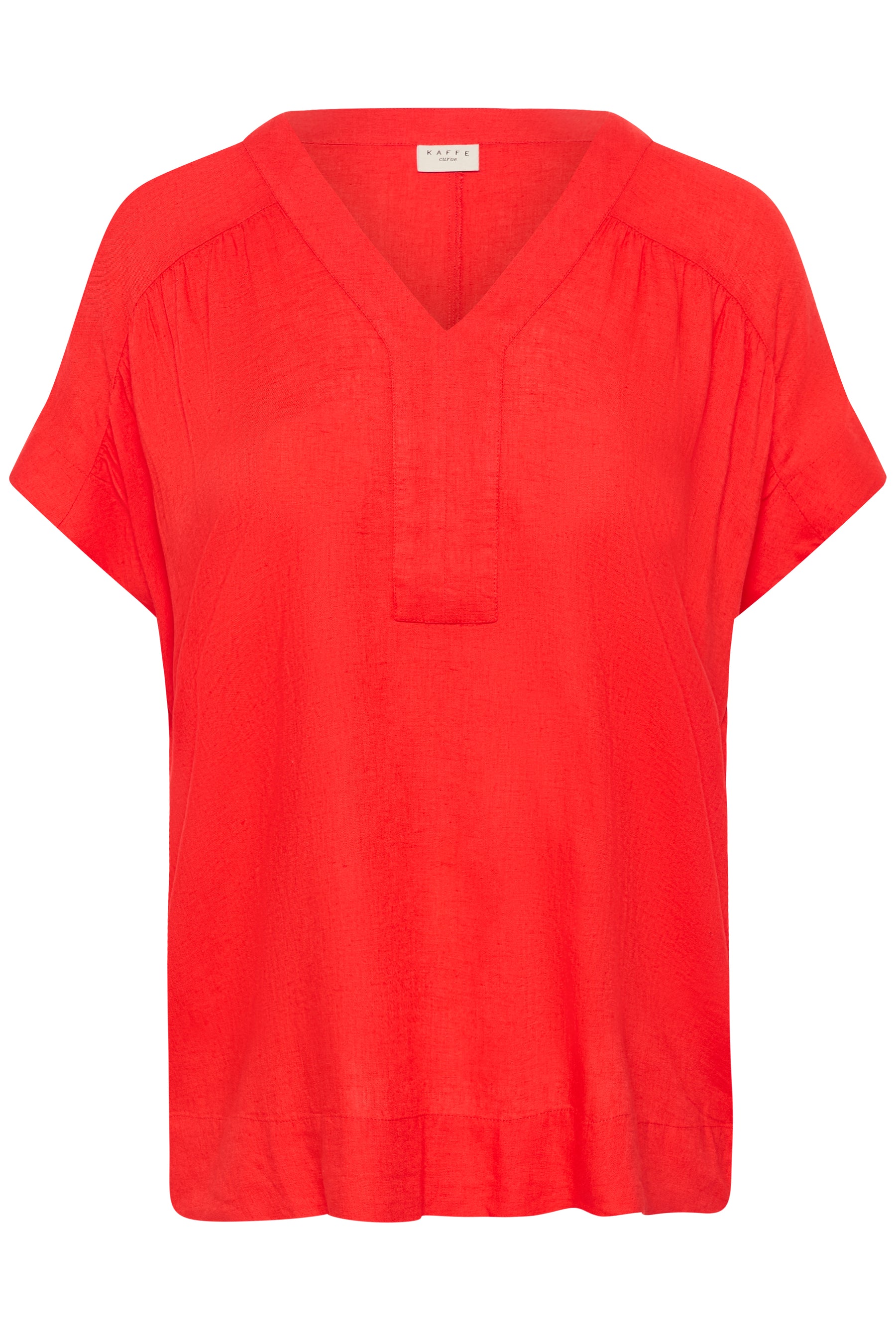 Kaffe Curve Mille Blouse in Poppy Red  