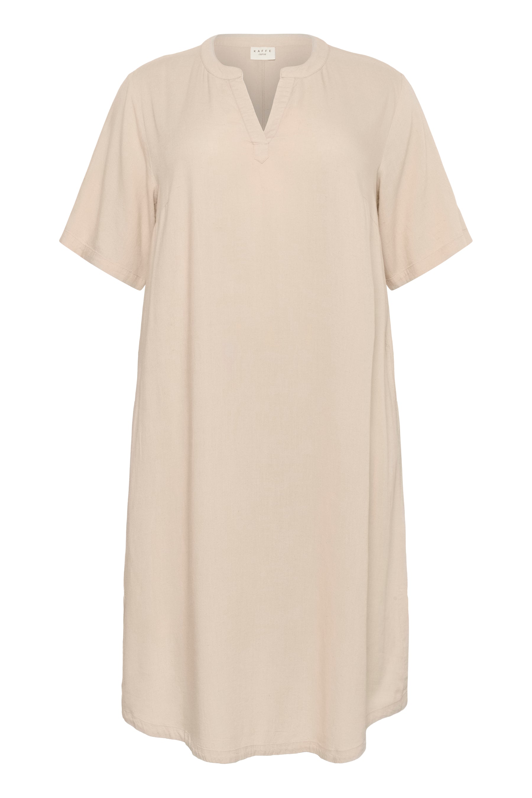 Kaffe Curve Millie Kaftan Dress Beige 