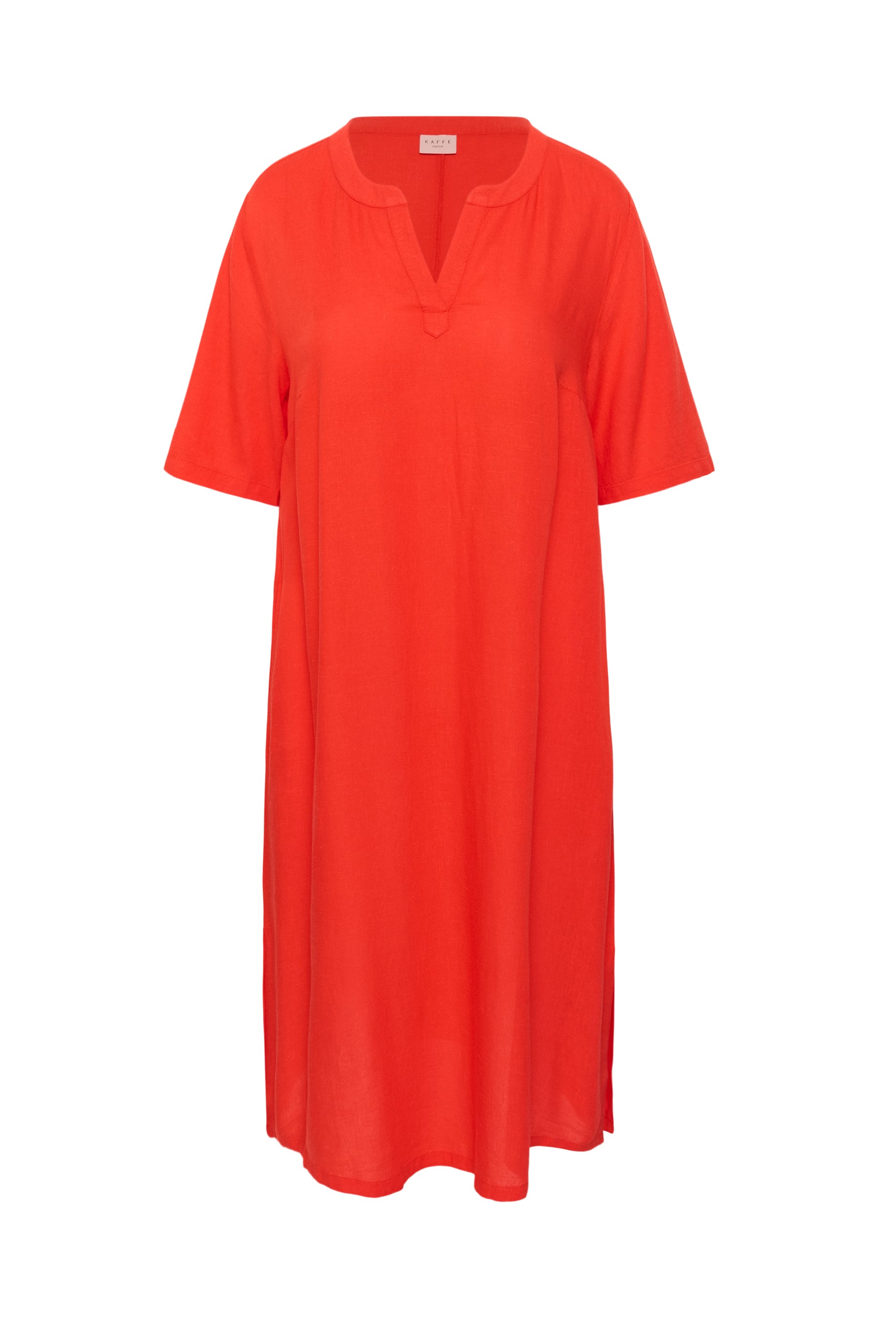 Kaffe Curve Millie Kaftan Dress in Red 