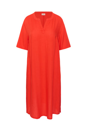 Kaffe Curve Millie Kaftan Dress in Red 