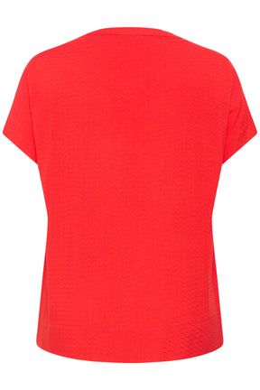 Kaffe Curve Mina Blouse in Poppy Red 
