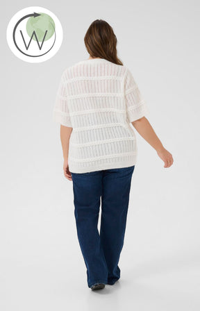 Kaffe Curve Minia Knit Top in White