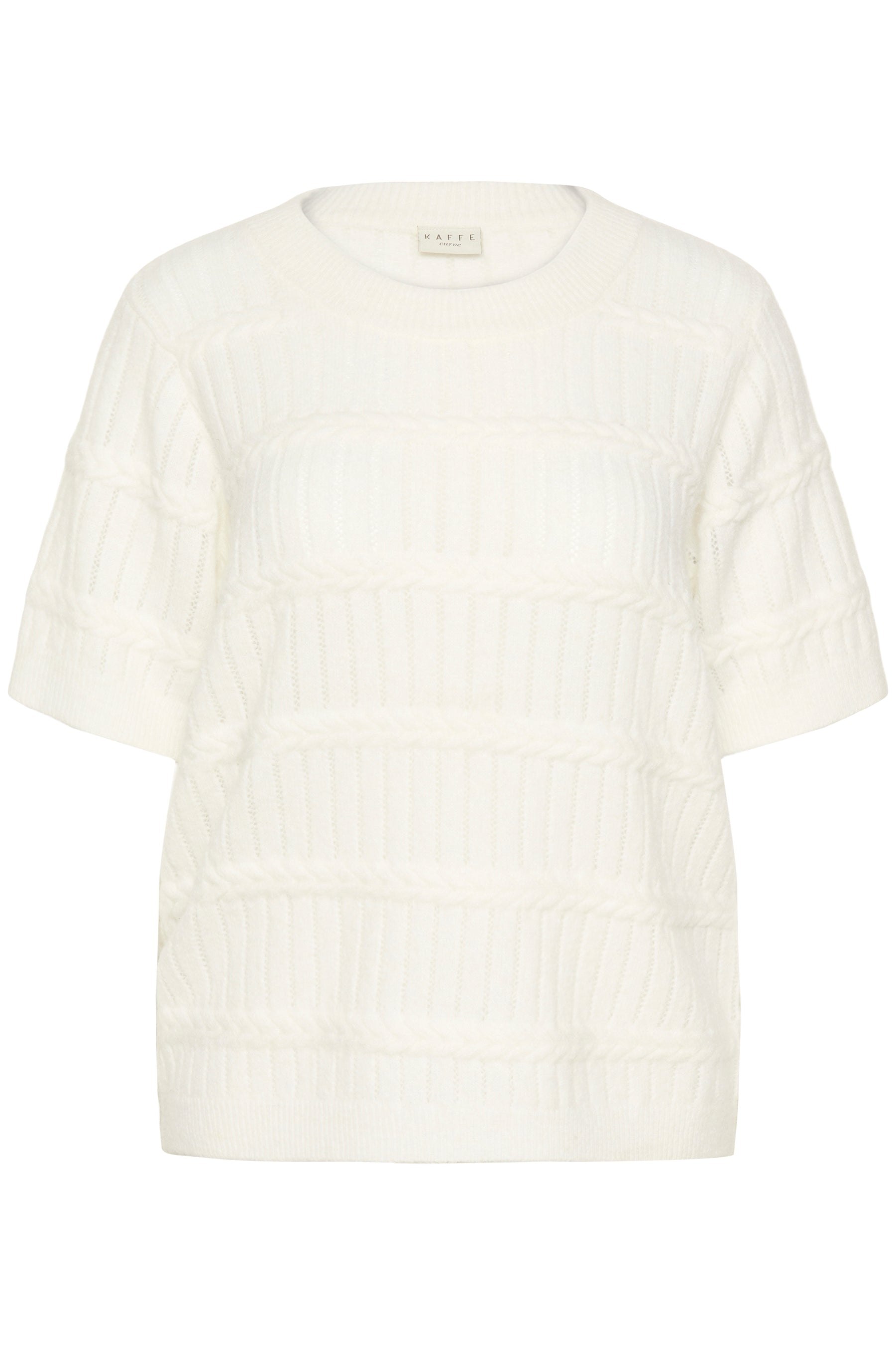 Kaffe Curve Minia Knit Top in White