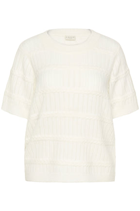 Kaffe Curve Minia Knit Top in White