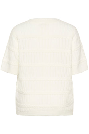 Kaffe Curve Minia Knit Top in White