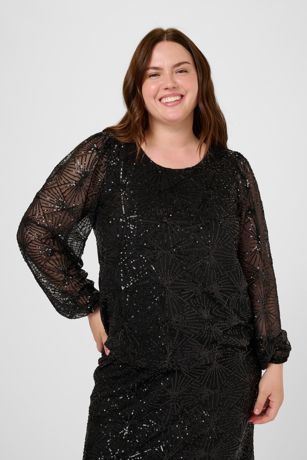 Kaffe Curve Minna Blouse in Black