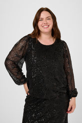 Kaffe Curve Minna Blouse in Black