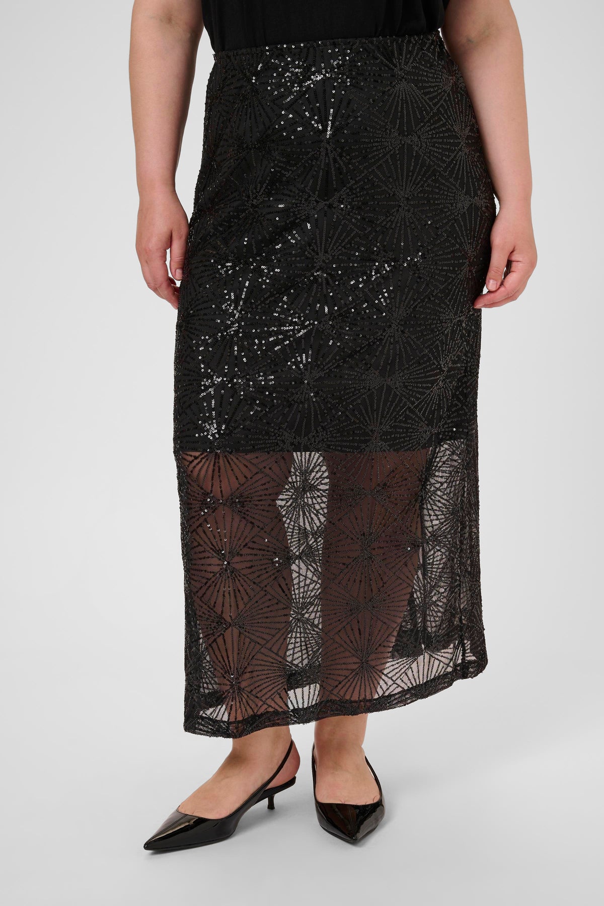 Kaffe Curve Minna Skirt in Black
