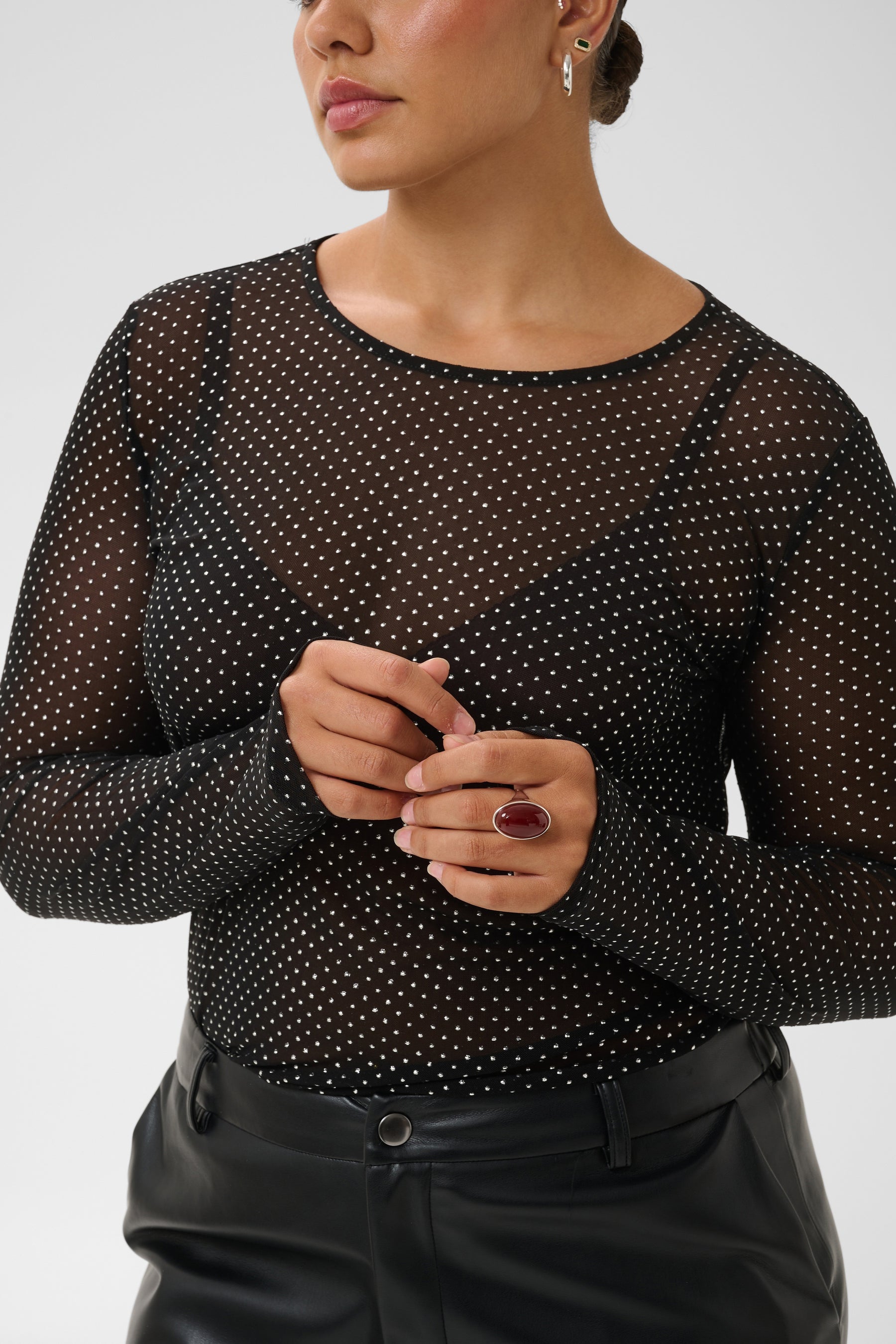 Kaffe Curve Mira Top in Black 