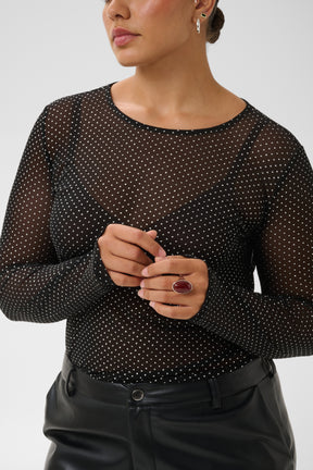 Kaffe Curve Mira Top in Black 