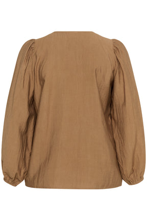 Kaffe Curve Mirana Blouse in Tan