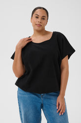 Kaffe Curve Nana Blouse in Black