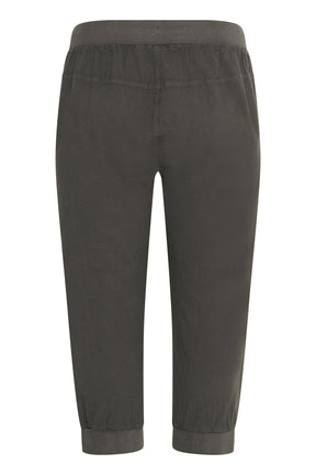 Kaffe Curve Nana Capri Pants in Charcoal