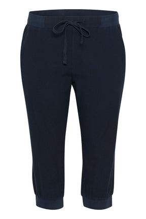 Kaffe Curve Nana Capri Pants in Navy
