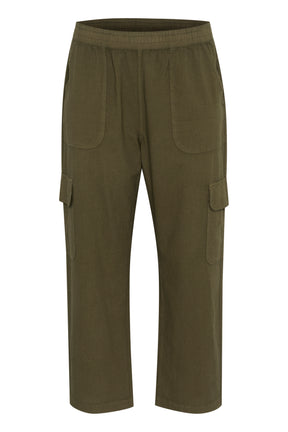 Kaffe Curve Nana Cargo Pants in Khaki