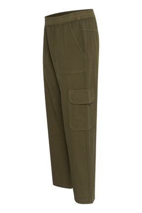 Kaffe Curve Nana Cargo Pants in Khaki